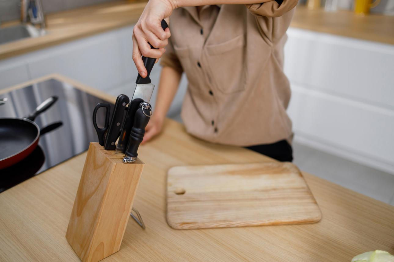 Set de Cuchillos de Cocina 7 Piezas – Acero Inoxidable Negro