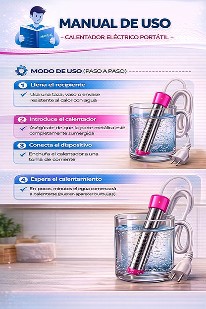 Calentador Eléctrico Portátil de Agua